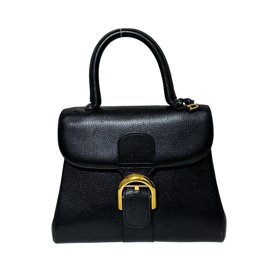 ピリ様 デルヴォー ブリヨン ハンドバッグ 鞄レザー ブラック ワンハンドル