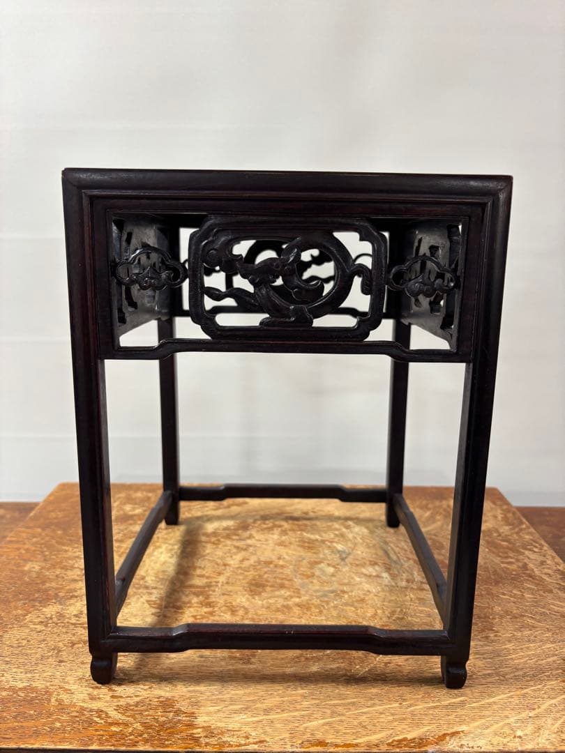 唐木　盆栽台　花台　アンティークウッドテーブル　飾り台　古美術