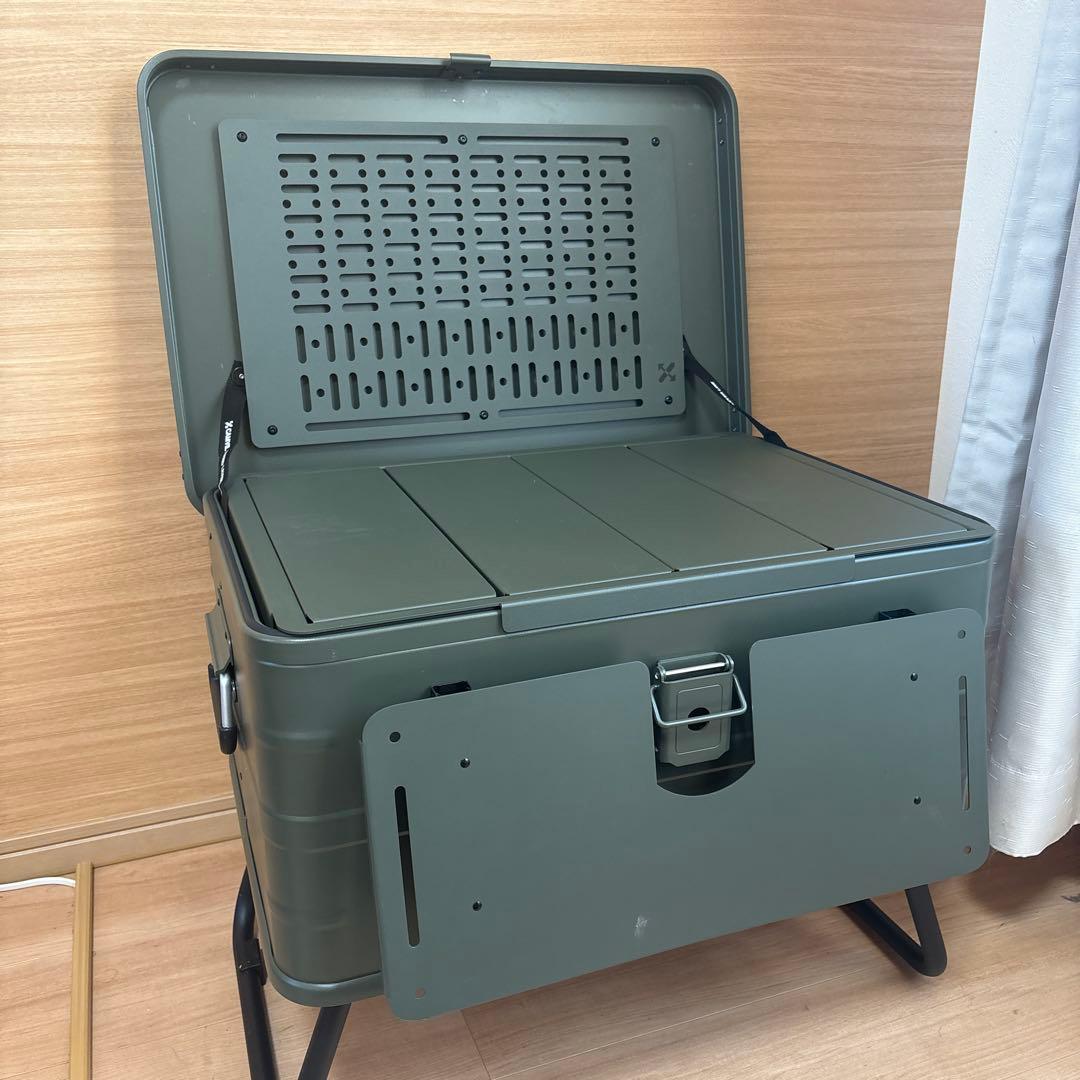 【美品】完売品！ CAMVIL 60L コンテナボックス テーブルパネル付