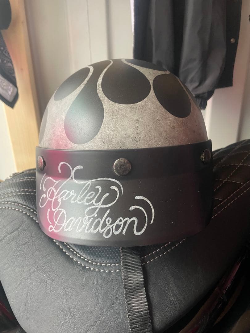 最終値引き！ハーレーダビッドソン 半帽ヘルメット フレイムデザイン