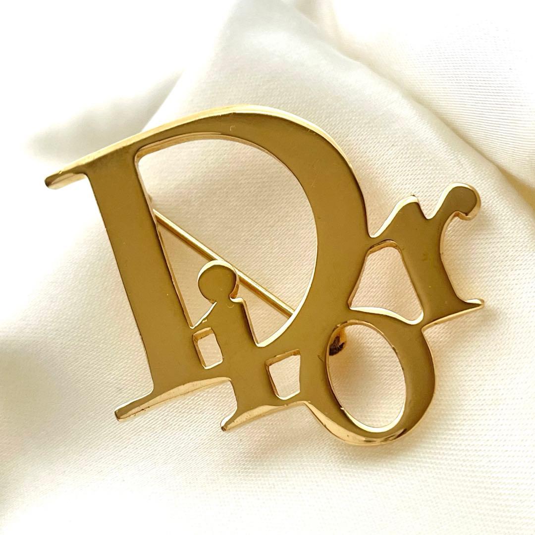 希少 Christian Dior ブローチ　ロゴ　ヴィンテージ　ディオール