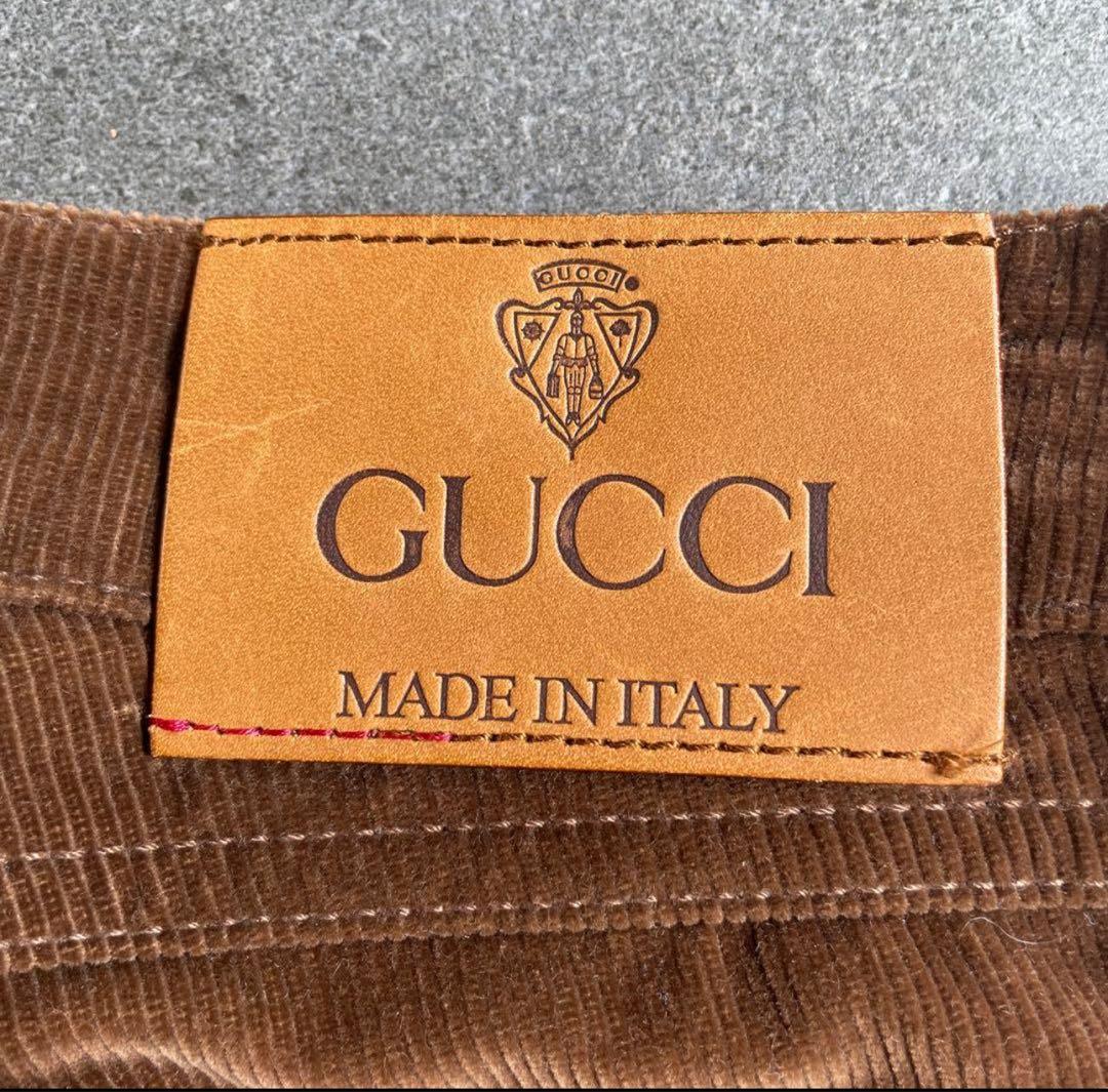 グッチ GUCCI 良質コーデュロイパンツ　美脚　ブラウン　美品 レア