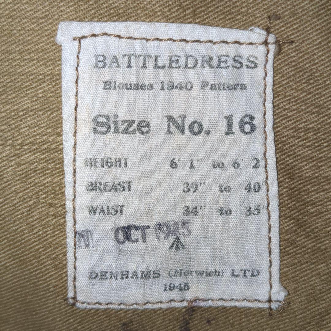 【実物希少】イギリス軍 バトルドレスP 1940 1945年製