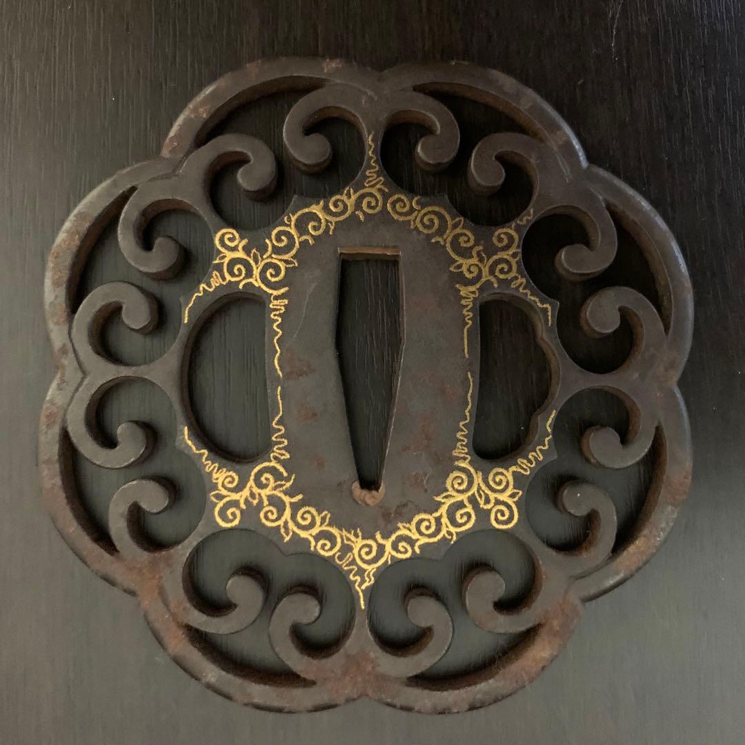 《アンティーク希少レア品！》《送料無料》⭐︎八ツ蕨手透鐔　鍔つば♪⭐︎