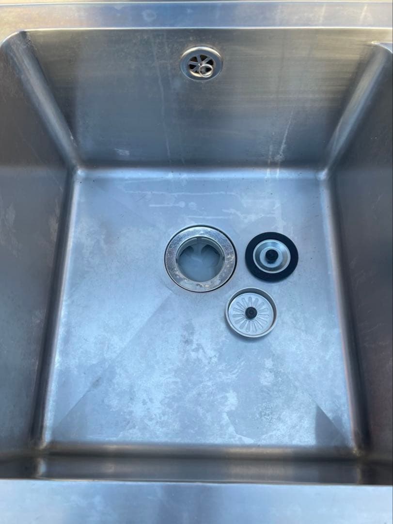 業務用 3槽シンク 3口蛇口付き 混合水栓付き 幅1500×奥600×高さ850