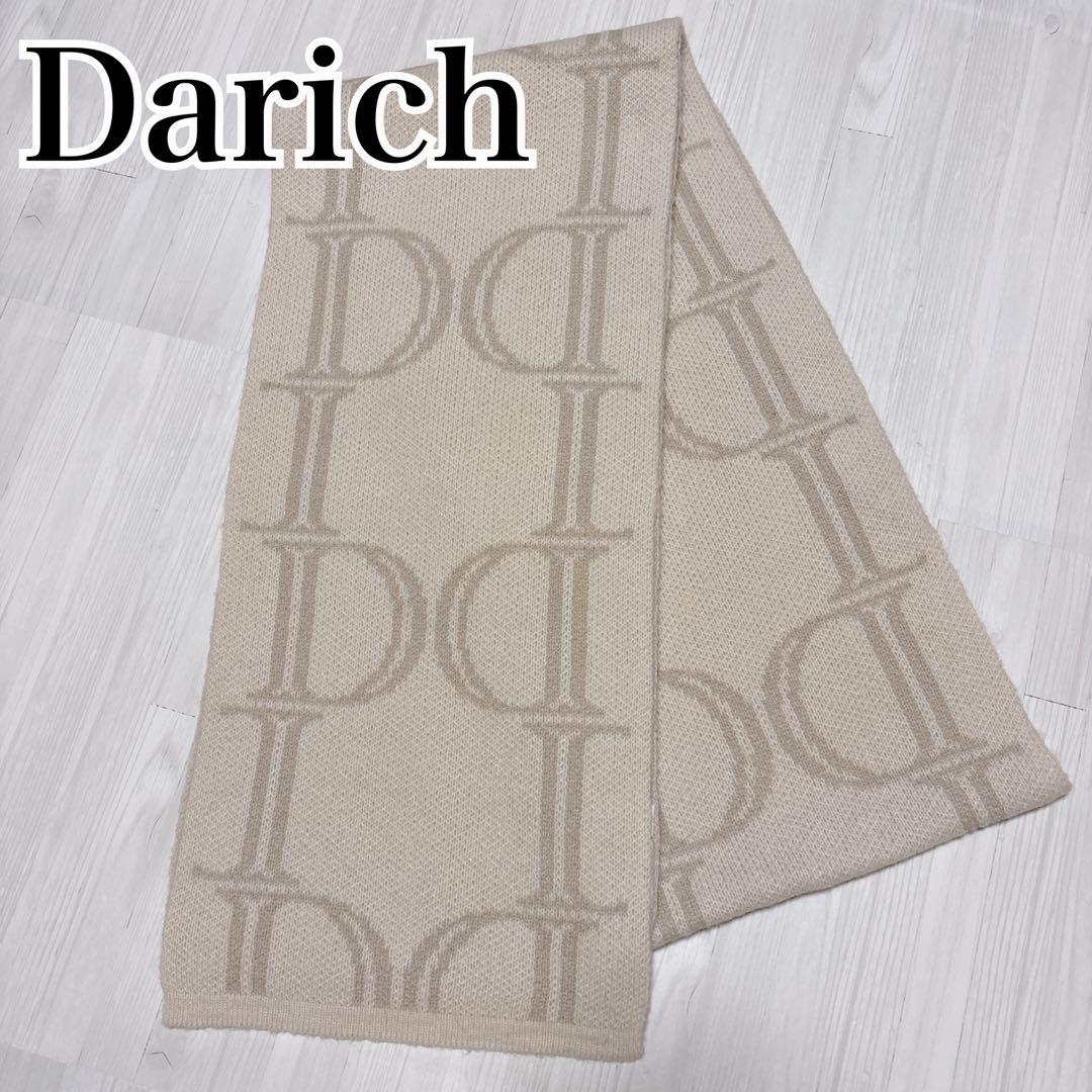 ⭐︎ダーリッチ 希少 ロゴマフラー ミルクベージュ イベント 推しかつ モヘヤ入