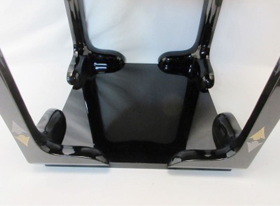 稀少 茶道具 作家物 木製黒真塗 金彩蒔絵 高麗卓 茶棚 水指棚 共箱