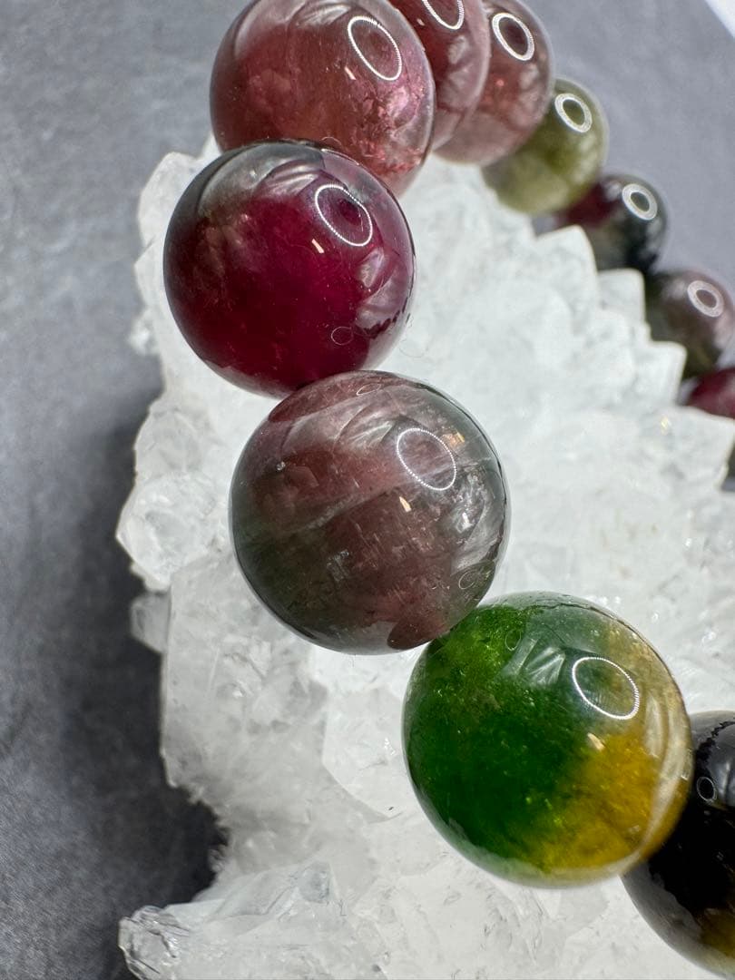 ウォーターメロントルマリン 13.5mm 大玉 ブレスレット 天然石 トルマリン