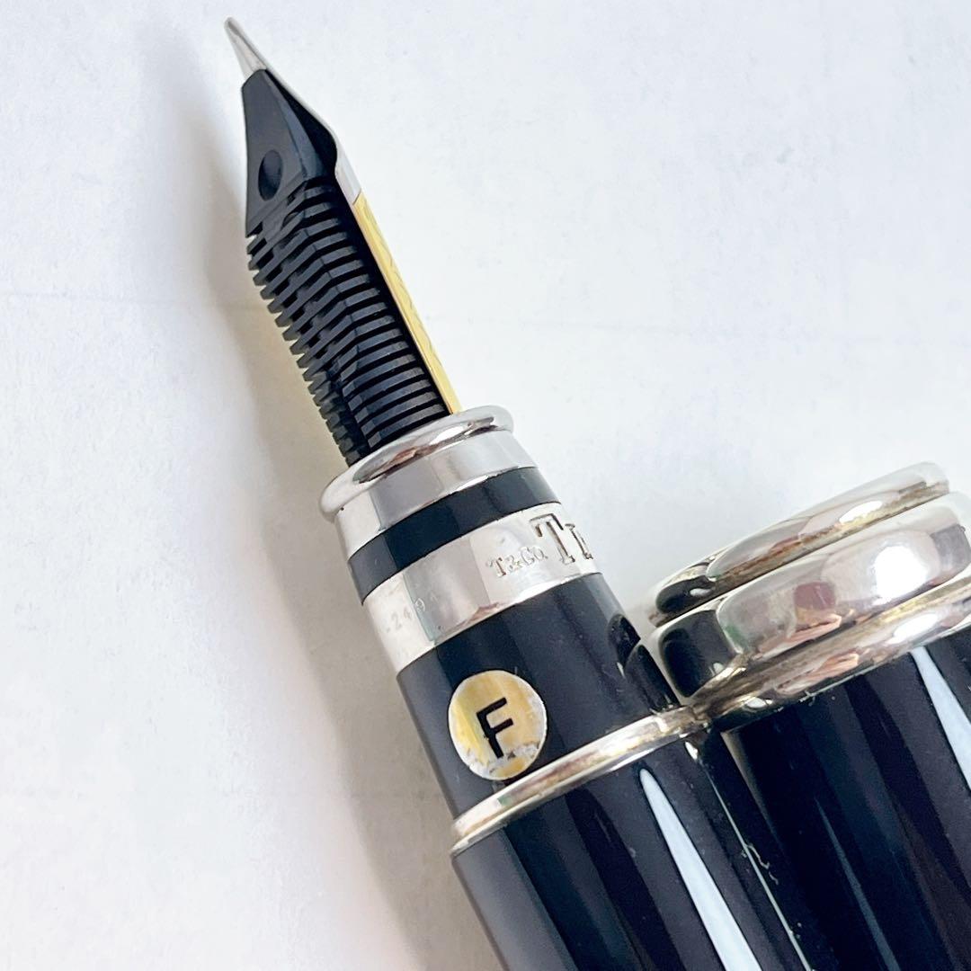 ティファニー　レジン　万年筆　925 ブラック　ペン先　750