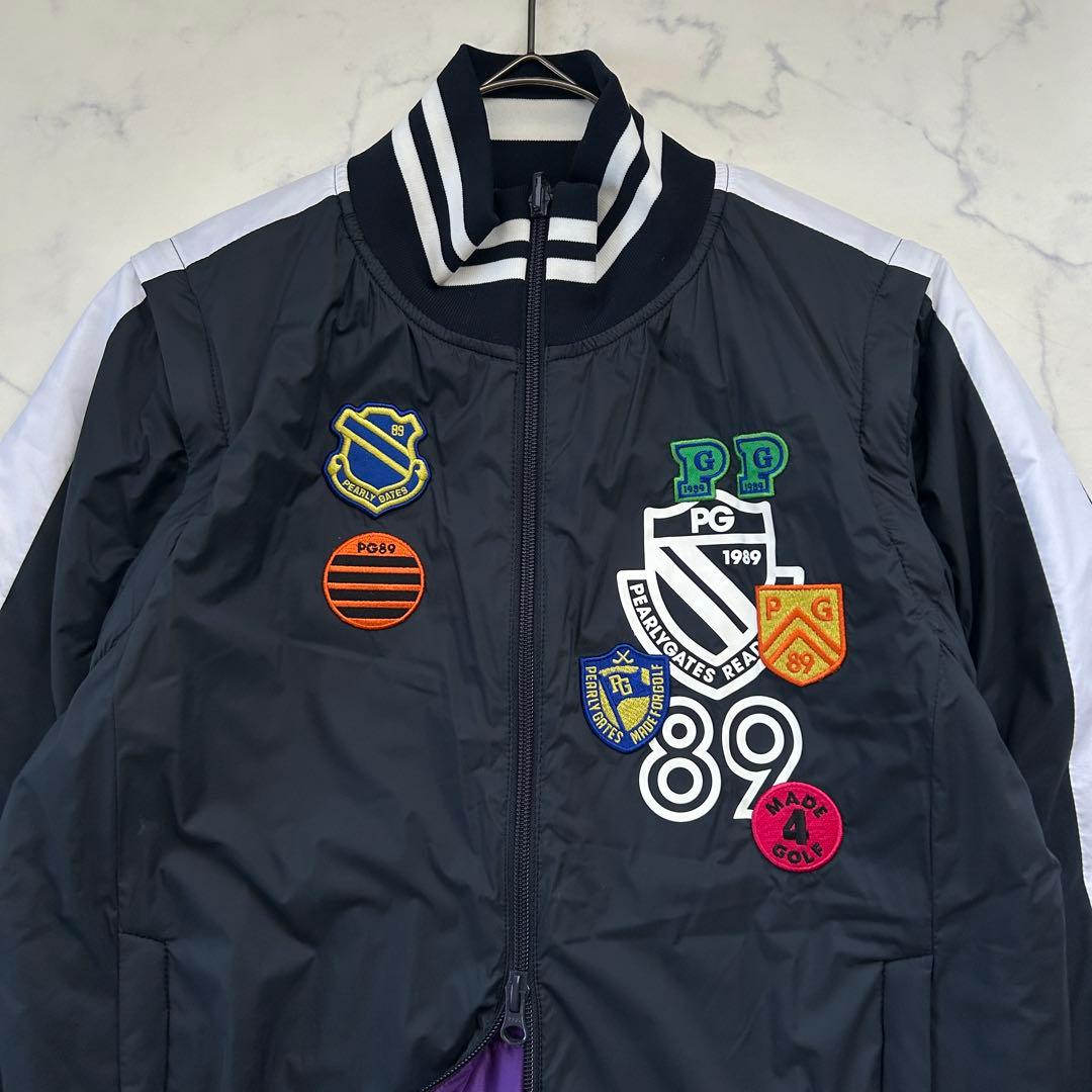 美品 パーリーゲイツ 4ウェイ ブルゾン リバーシブル カタログ掲載商品 ロゴ