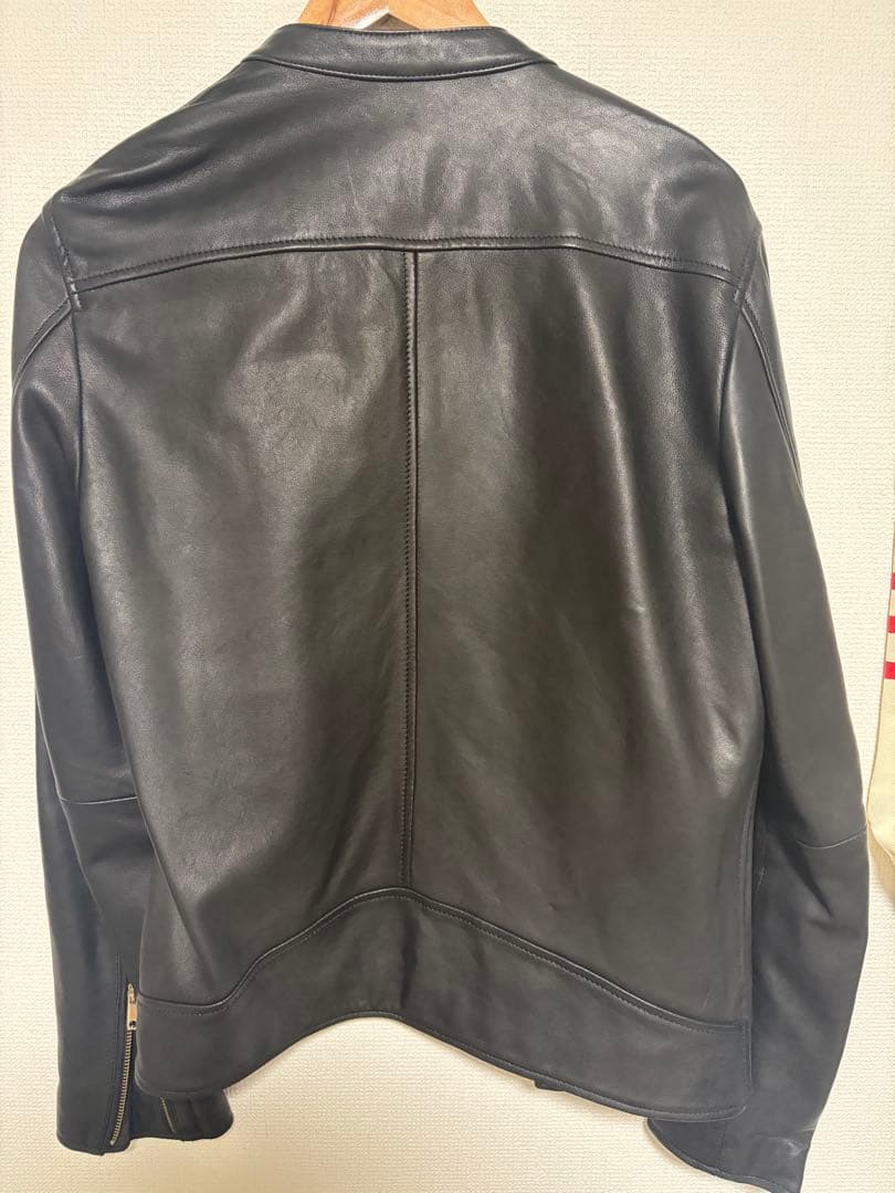 UNITED TOKYO ブラックレザーシングルライダースジャケット サイズ3