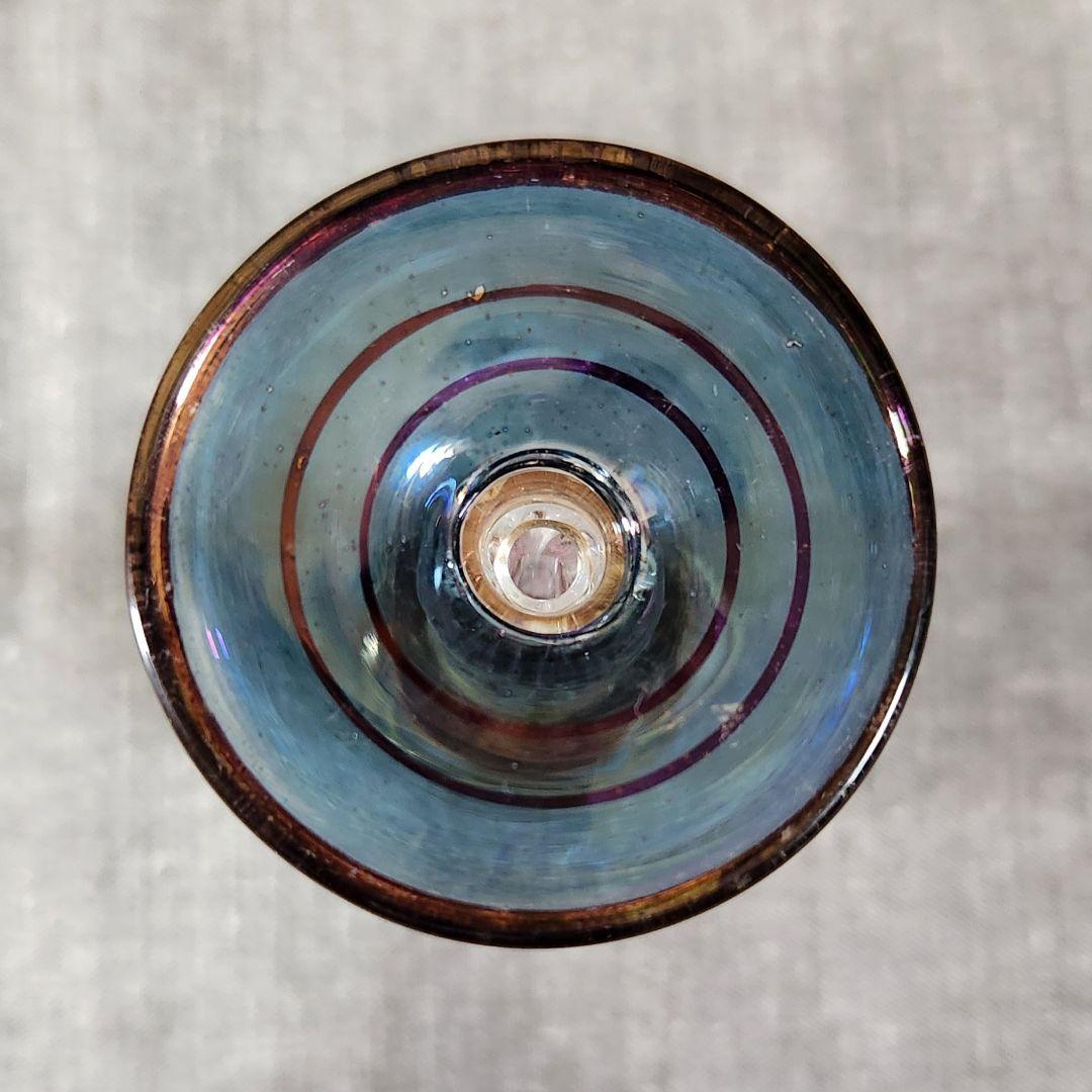 ボヘミアンガラスのカットガラス装飾グラス5個セット