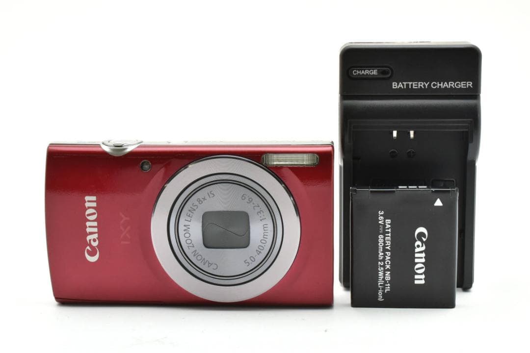 超美品 キヤノン IXY160 コンパクトデジタルカメラ レッド Canon