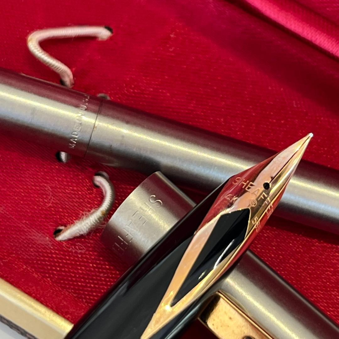 SHEAFFERシェーファー 万年筆14K585＆ボールペン シルバー×ゴールド