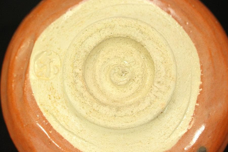 茶道具 赤楽茶碗 楽焼 φ12.7cm(LC660)