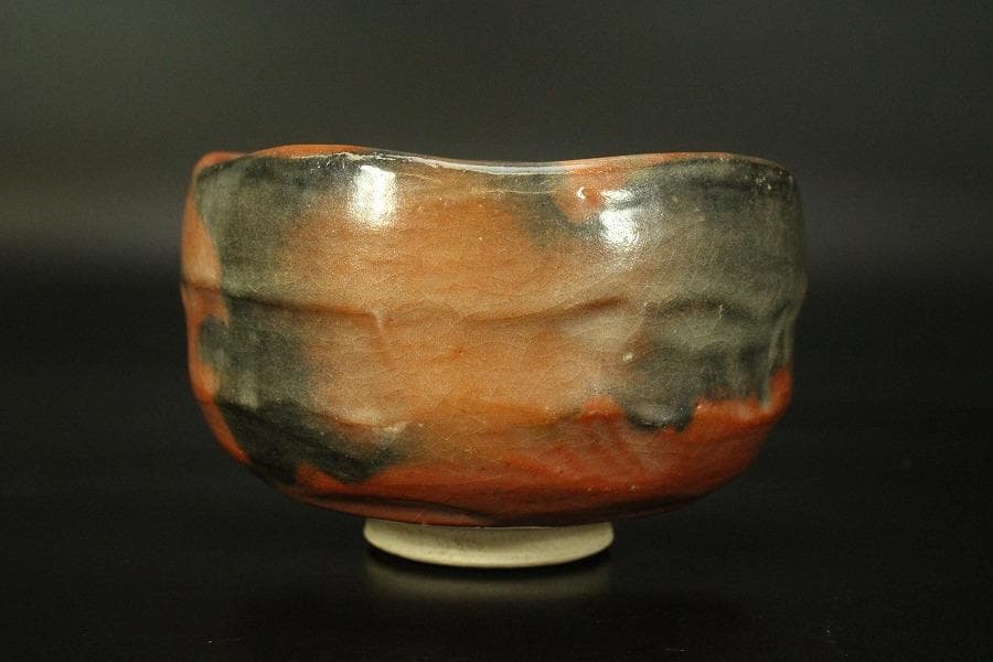 茶道具 赤楽茶碗 楽焼 φ12.7cm(LC660)