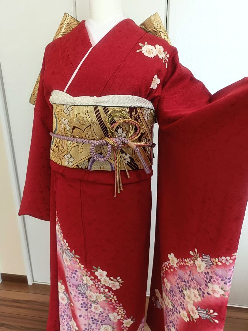 大幅値下げ　正絹振袖　フルセット　京都きもの友禅誂製　長襦袢付き　成人式　卒業式