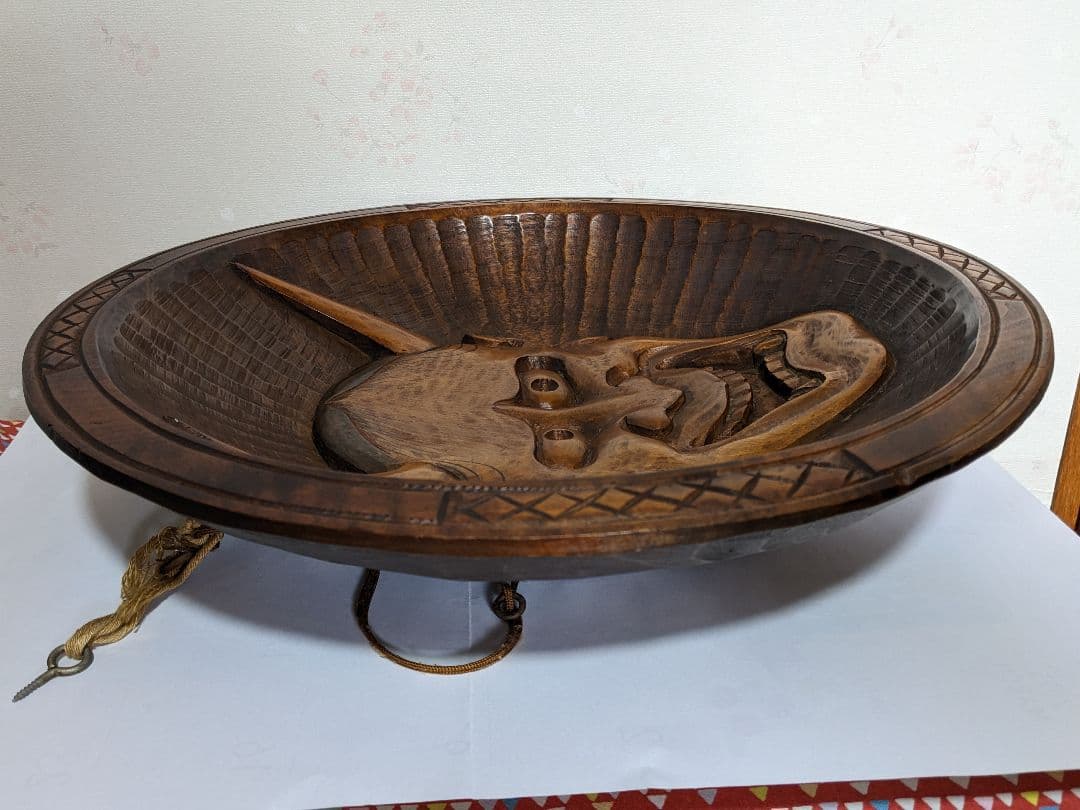 ♦木彫 般若 作家刻印入 壁掛 置物飾り 縁起物 魔除け厄除け開運 古美術骨董品