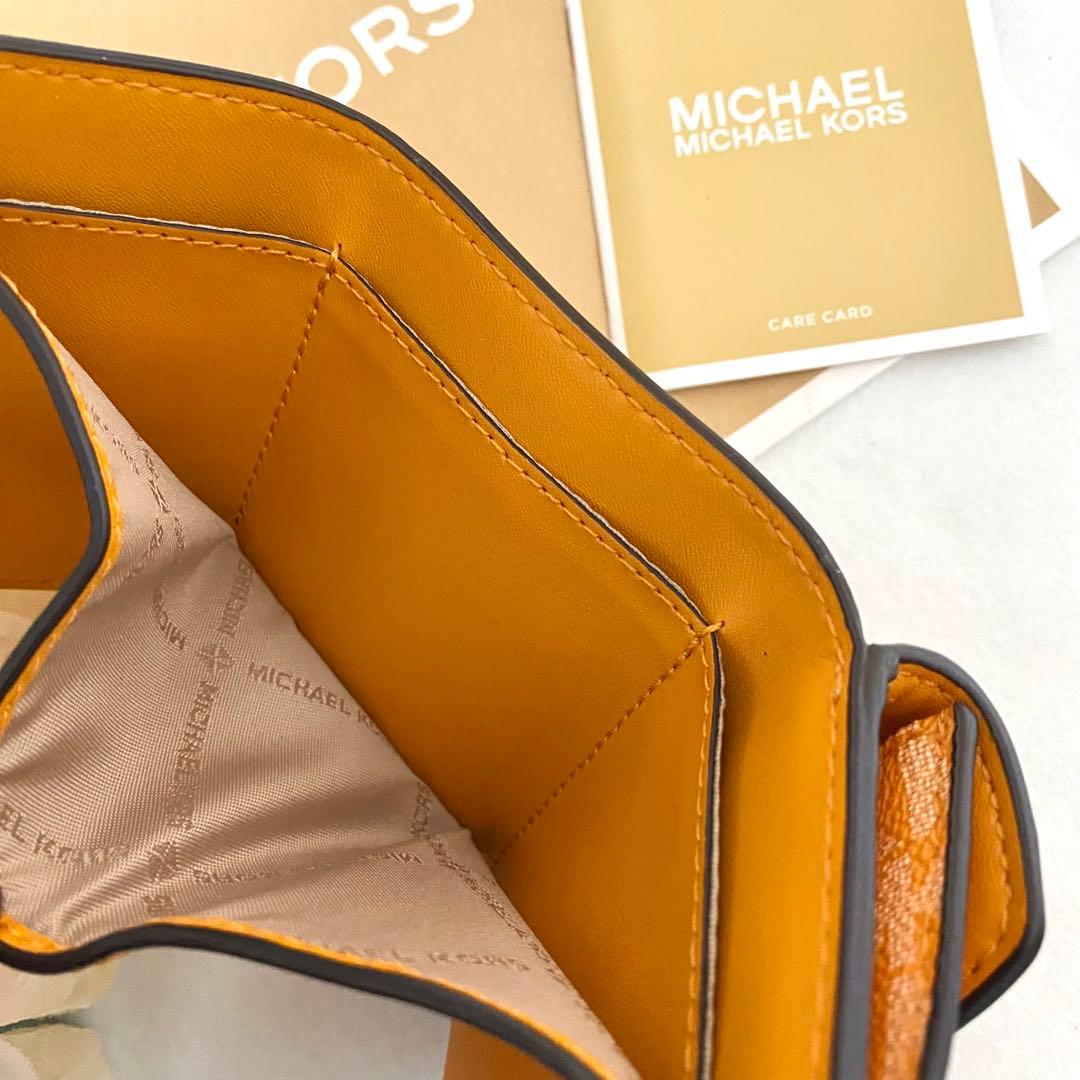 新品　正規品☆MICHAEL KORS 折り財布　イエロー　レザー 三つ折り財布