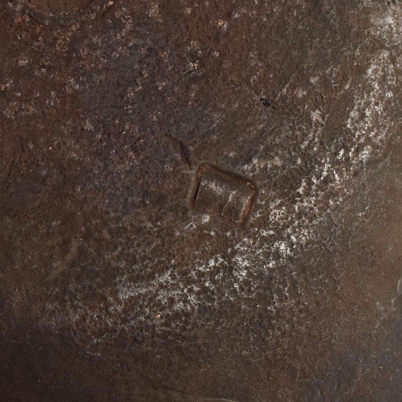 茶道具　釜師　角谷莎村作　尾張釜　共布共箱　V　9158D