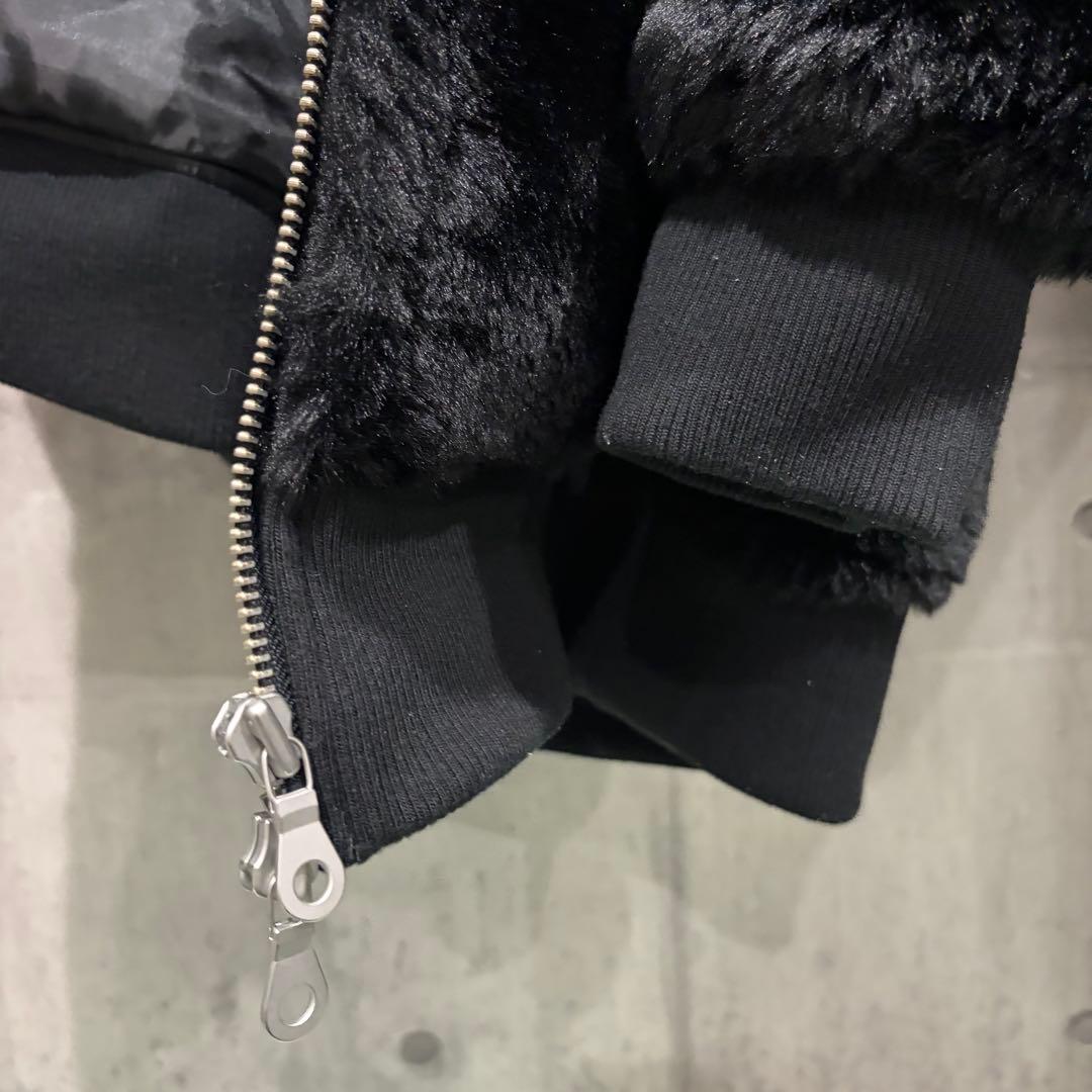 NO ID BLACK ファーフーディー　メンズ　ブラック