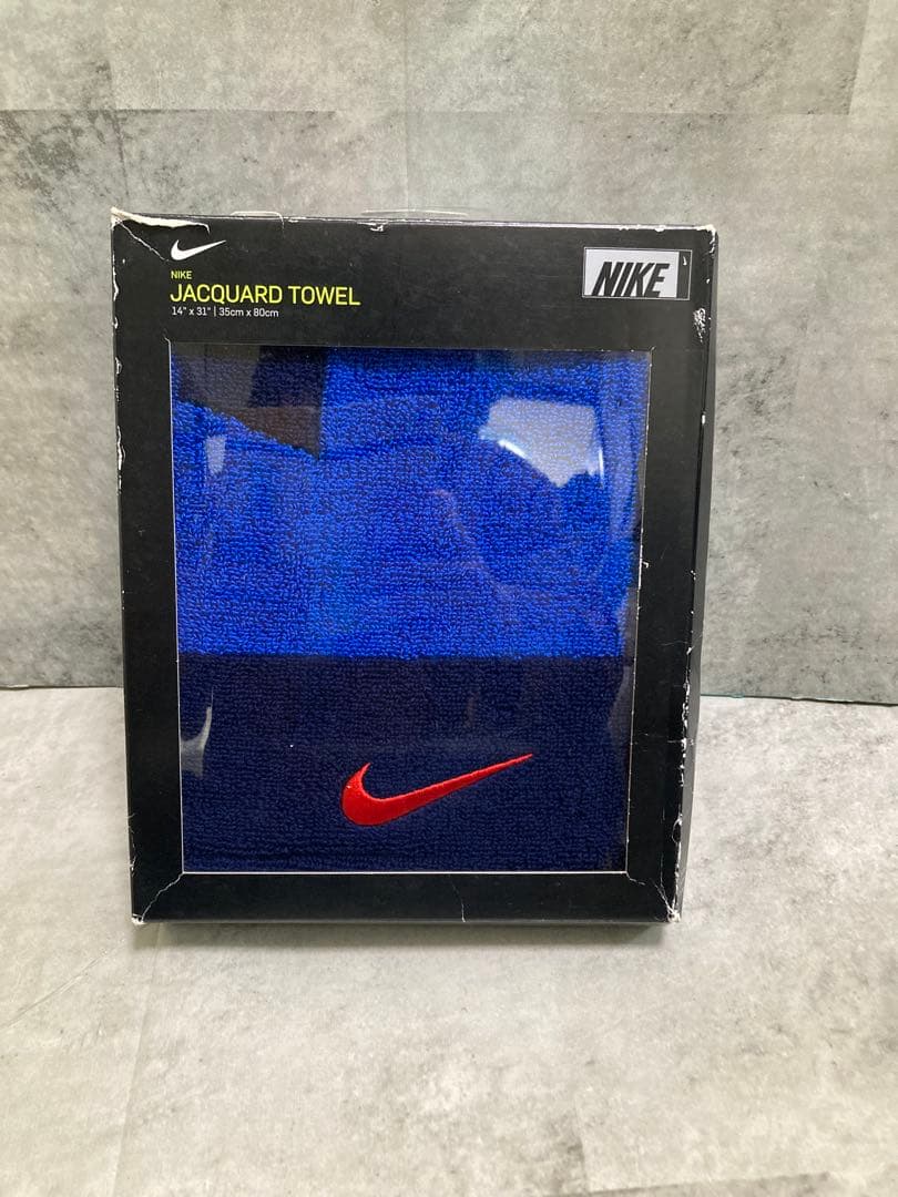 ナイキ ジャガード スポーツタオル ブルー フェイスタオル NIKE
