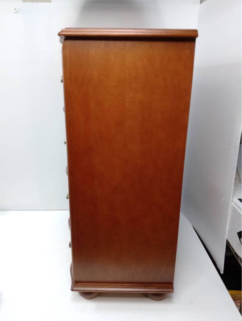 G1735イタリア製 ヴェローナクラシック 4段チェスト 象嵌細工 キャビネット