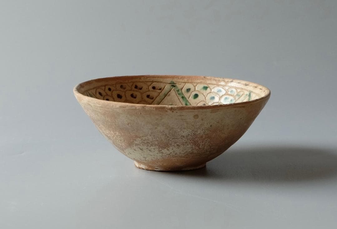 ☆イスラム陶☆三日月・五芒星・ザクロの模様の茶碗