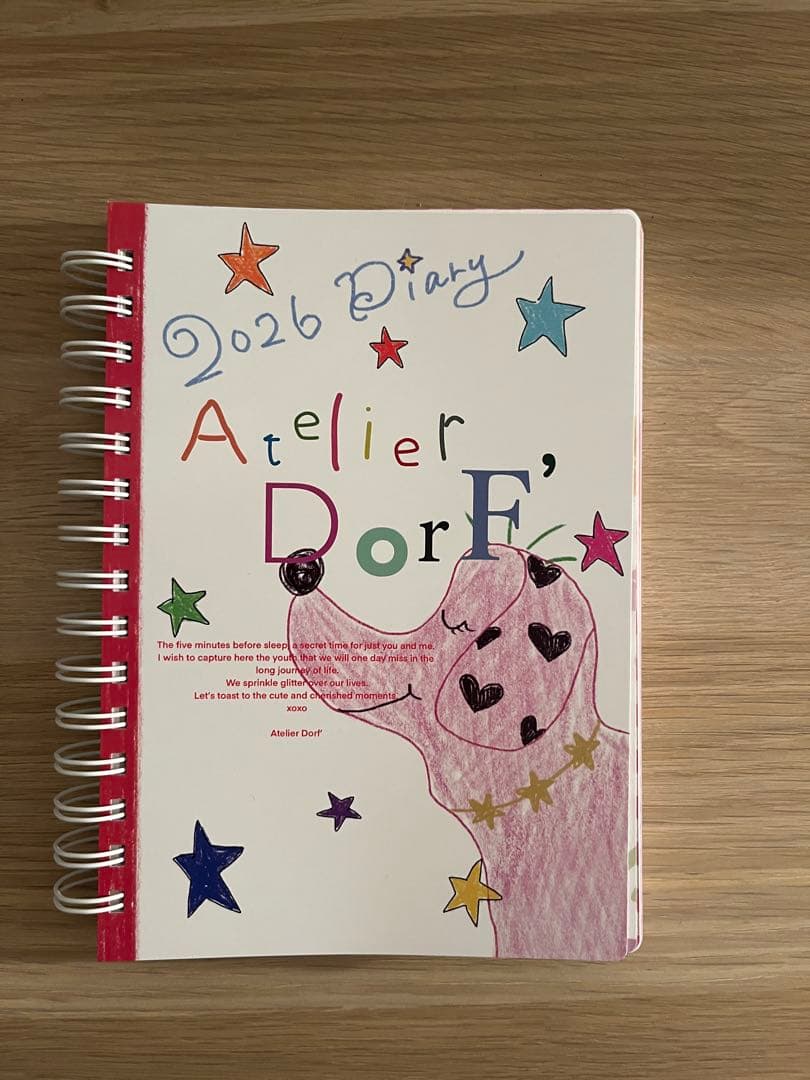 2026年 Atelier Dorfスケジュール帳