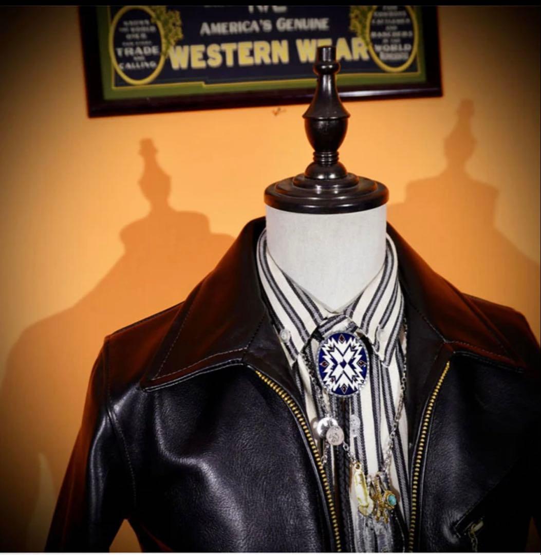 ホースハイドレザー シングルライダースジャケット