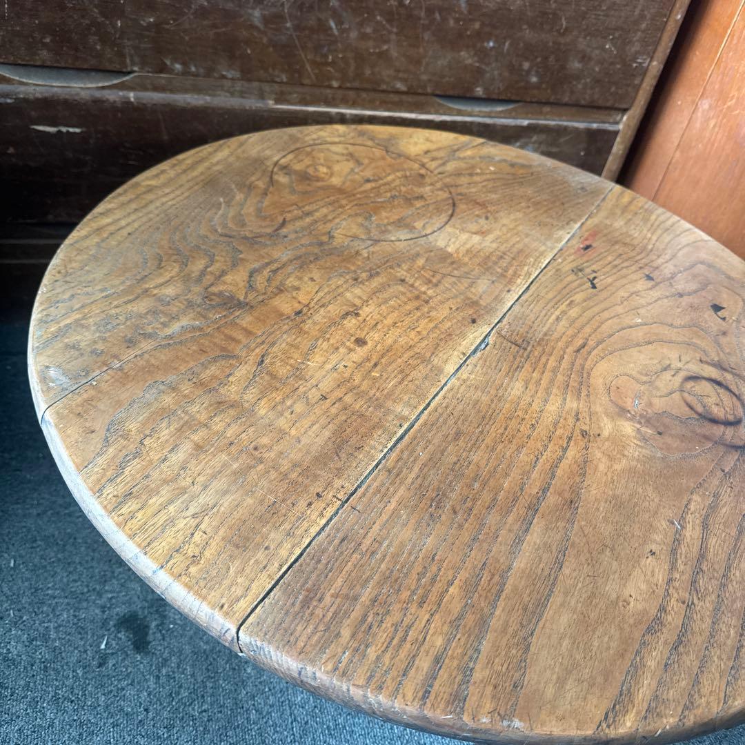 昭和レトロ　円形座卓 ちゃぶ台　古道具