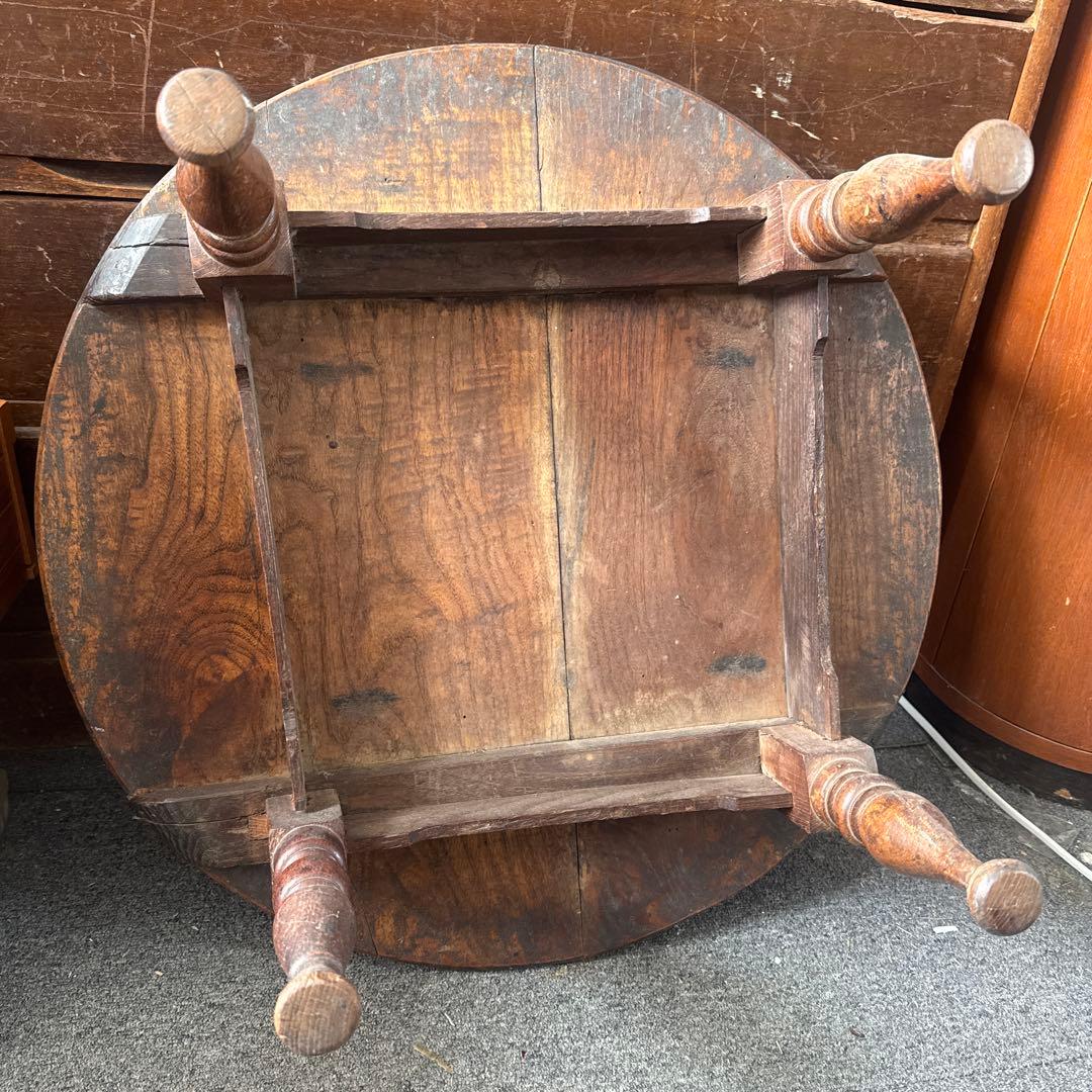 昭和レトロ　円形座卓 ちゃぶ台　古道具