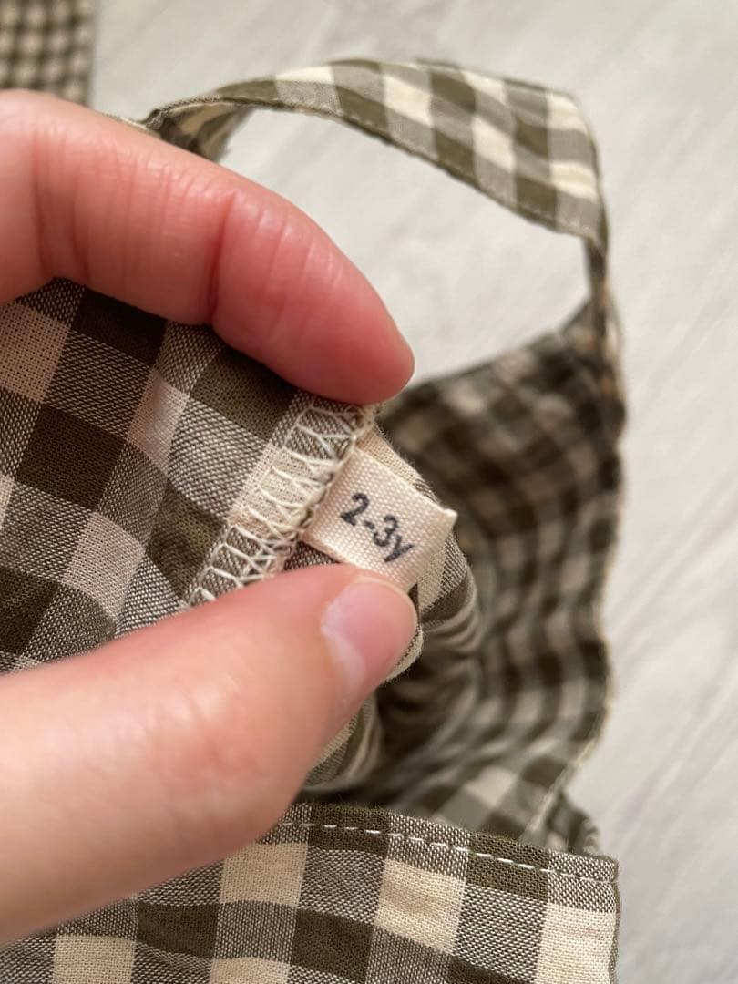 organic zoo セットアップ　ギンガムチェック