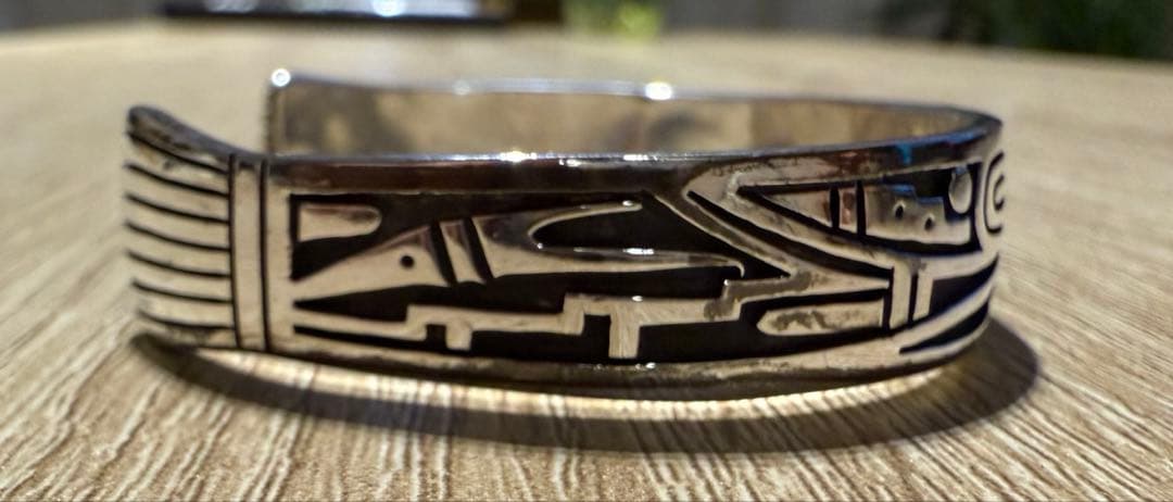 ホピ族バングル　ジェイソンタカラ JASON TAKALA 14K