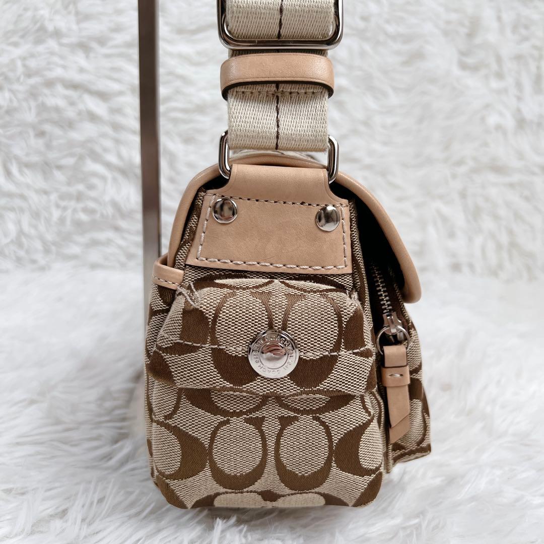 極美品✨COACH ソーホー シグネチャー ショルダーバッグ ベージュ y2k