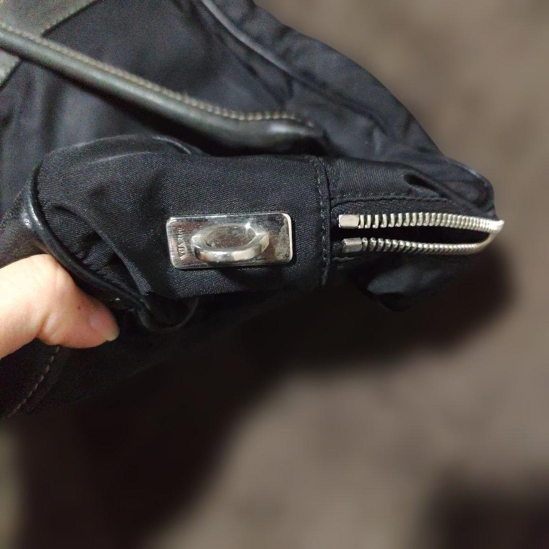 プラダ　ナイロン　レザー　ハンドバッグ　ショルダーバッグ