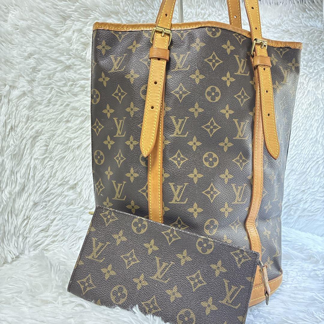 美品✨ ルイヴィトン モノグラム プチバケット PM ポーチ付き M42238