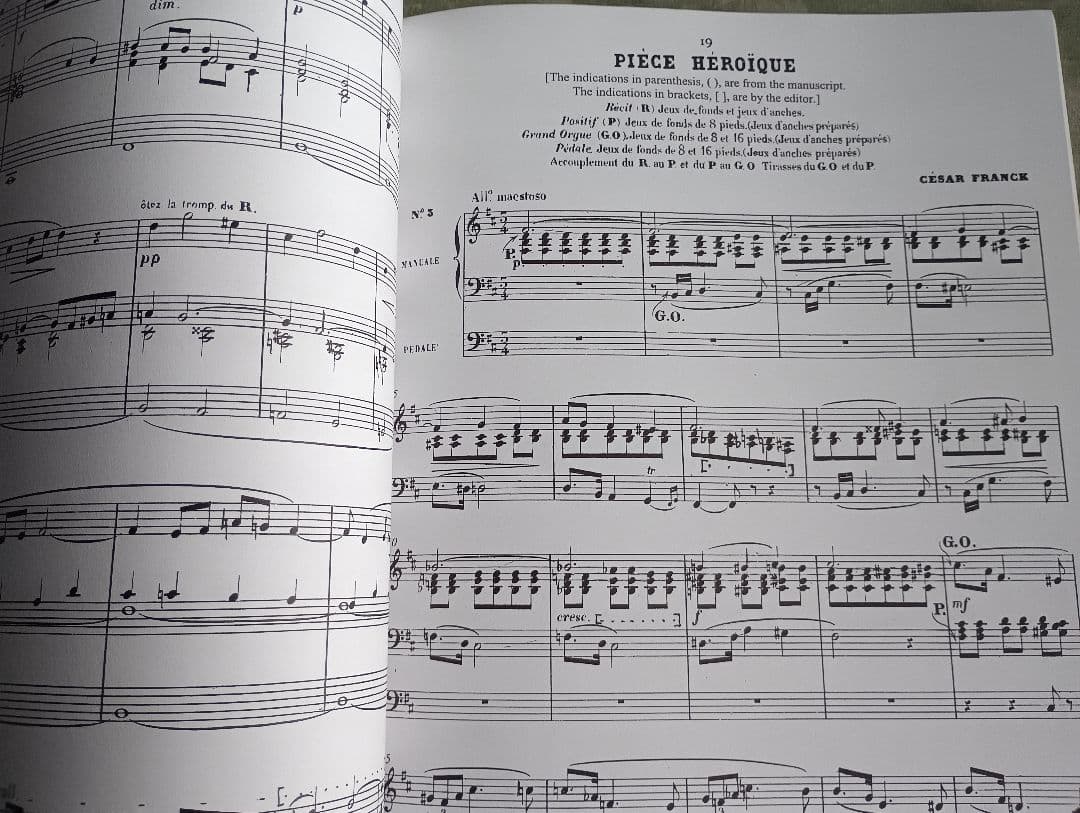 フランク　楽譜　オルガン