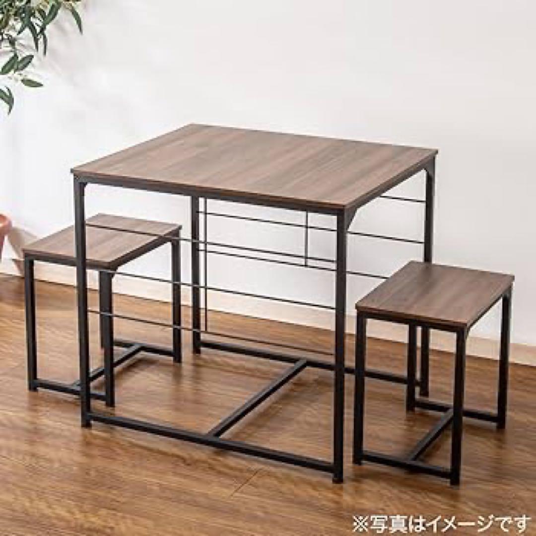 【チャリーン】ニトリ ダイニングテーブルセット ミドルブラウン