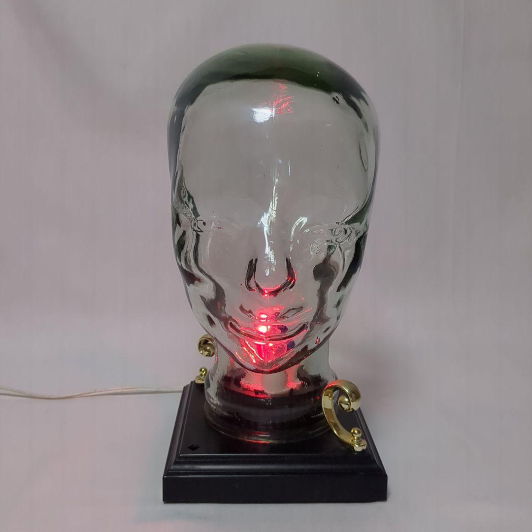 ガラス製　ヘッドマネキン　ディスプレイ什器