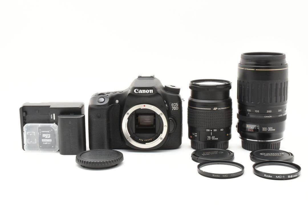 【美品】 キヤノン CANON EOS 7OD ダブルズームキット